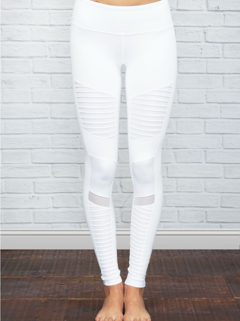 Zella White Autumn High Waist Moto Ankle Leggings Size: XS